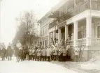 Grupporträtt av officerare vid Krigshögskolan i Skellefteå, 1911.