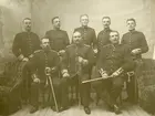 Grupporträtt av officerare vid Norrbottens regemente I 19, 1901.