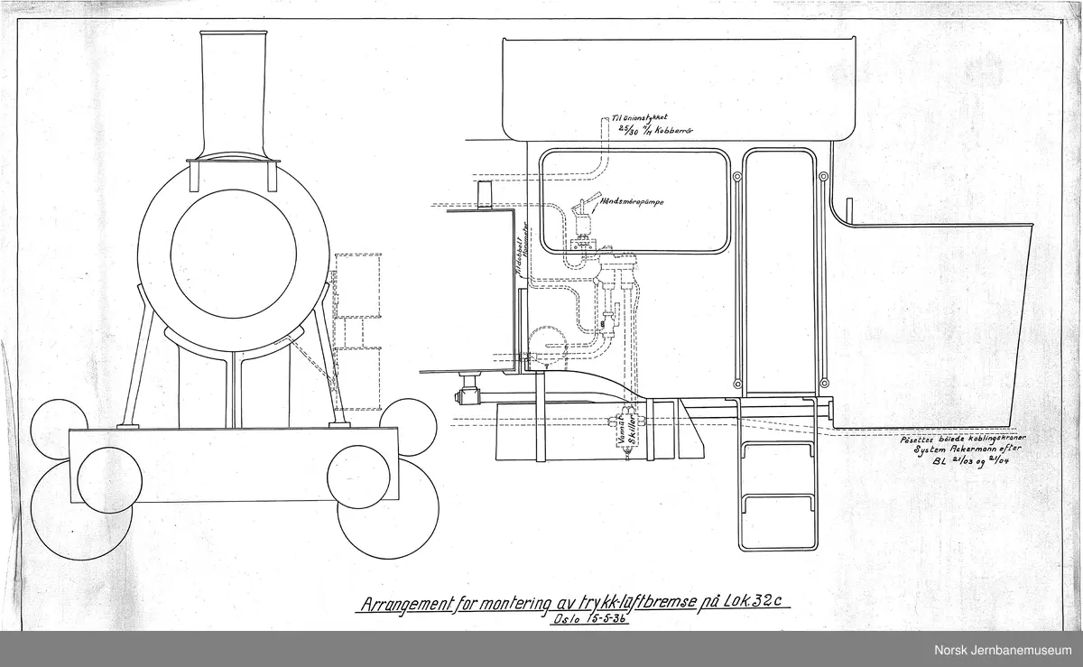 Trykkluftanlegg for lokomotiv Type 32c