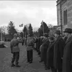 Avslutningsceremoni LV 1, utanför Garnisonskyrkan 1961. Endast neg finns.