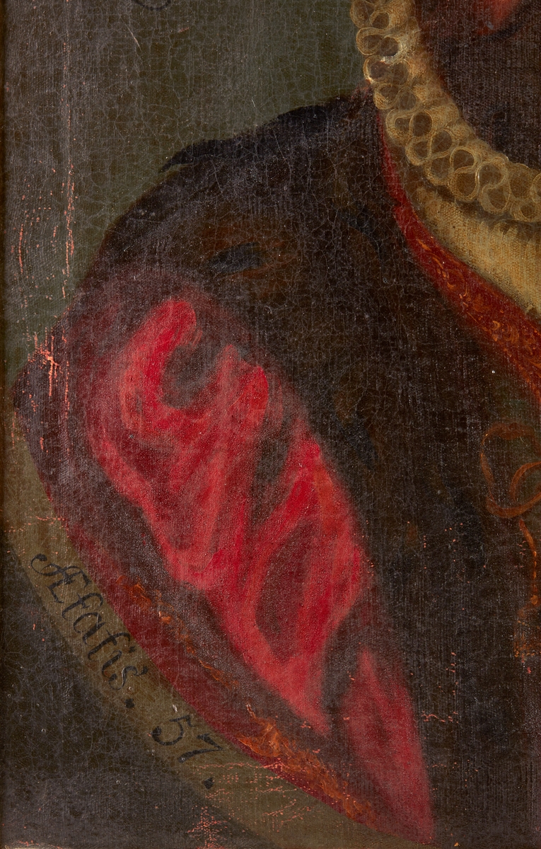 Portrett av kong Christian 3 av Danmark-Norge i drakt med pipekrage og fjærprydet hatt.