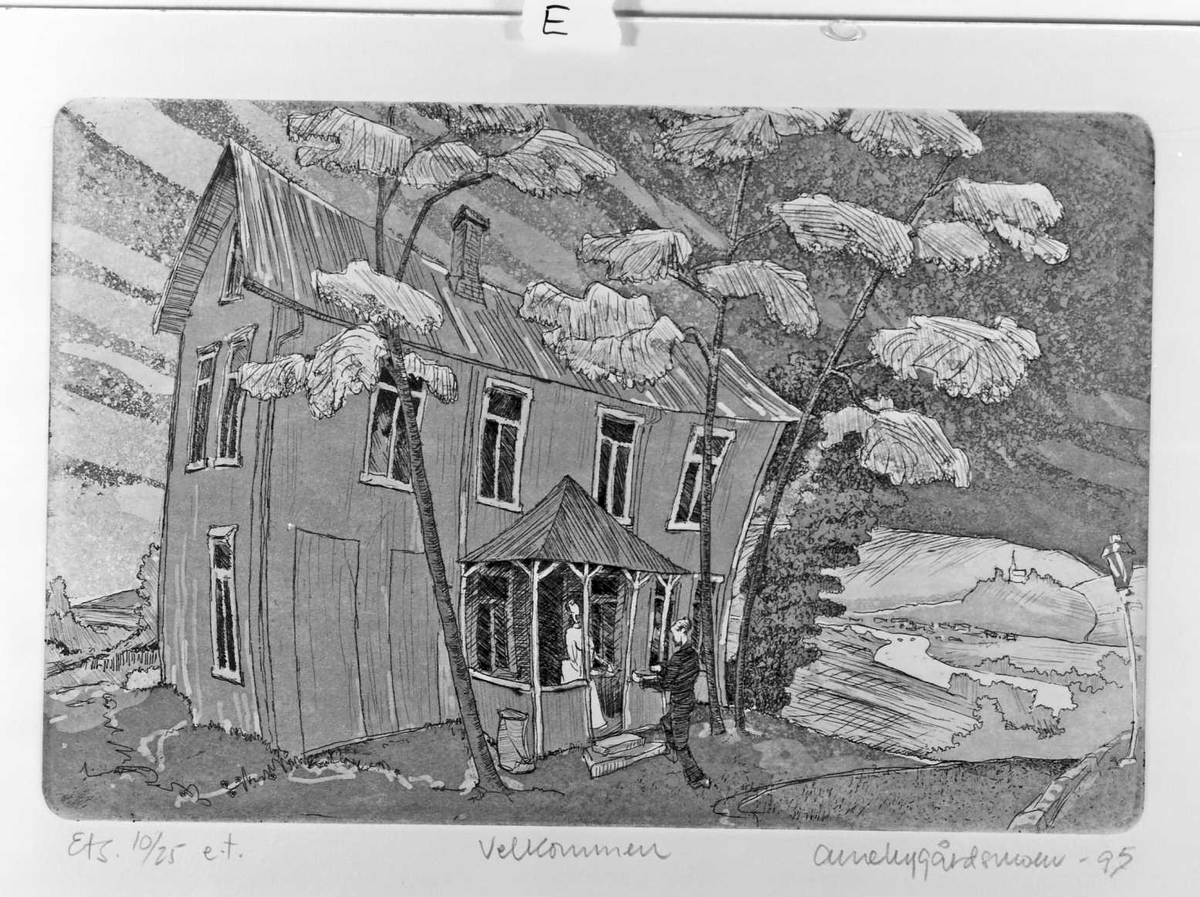 Kunstutstilling vist i Galleri Elgen. Arne Nygårdsmoen -95.  nummerert A, B, C, ...... 