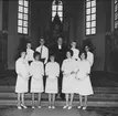 Konfirmandgrupp, Undenäs kyrka, 18/7 1964. Endast neg finns.