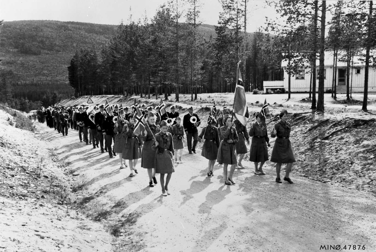 Fra opptoget på sangens og musikkens dag i 1962.