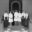 Konfirmandgrupp, Tiveds kyrka, 1965. Neg finns.