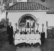 Konfirmandgrupp, Mölltorps kyrka, 1962. Konfirmandlärare: Sören Thörnblad. Endast neg finns.