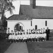 Konfirmandgrupp, Mölltorps kyrka, 23/7 1966. Deltagarlista finns i arkivet. Konfirmandlärare: Sören Thörnblad. Neg finns.