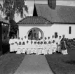 Konfirmandgrupp, Mölltorps kyrka, 23/7 1967. Deltagarlista finns i arkivet. Konfirmandlärare: Sören Thörnblad. Neg finns.