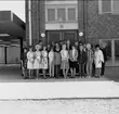 Klassfoto från Centralskolan, Karlsborg, 1965. Klass 9 A. Lärare: Enocksson. Endast neg finns.