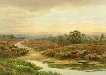 Enl. Liggaren: "Engelsk reproduktion av akvarell, landskap. Signerad: Joseph, A -- kall. Inramad i bred guldram. Storlek 81 x 62 cm."

Neg. nr: C:Å:80/1208:10
