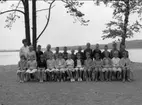 Klassfoto från Strandskolan, Karlsborg, 1964. Endast neg finns.