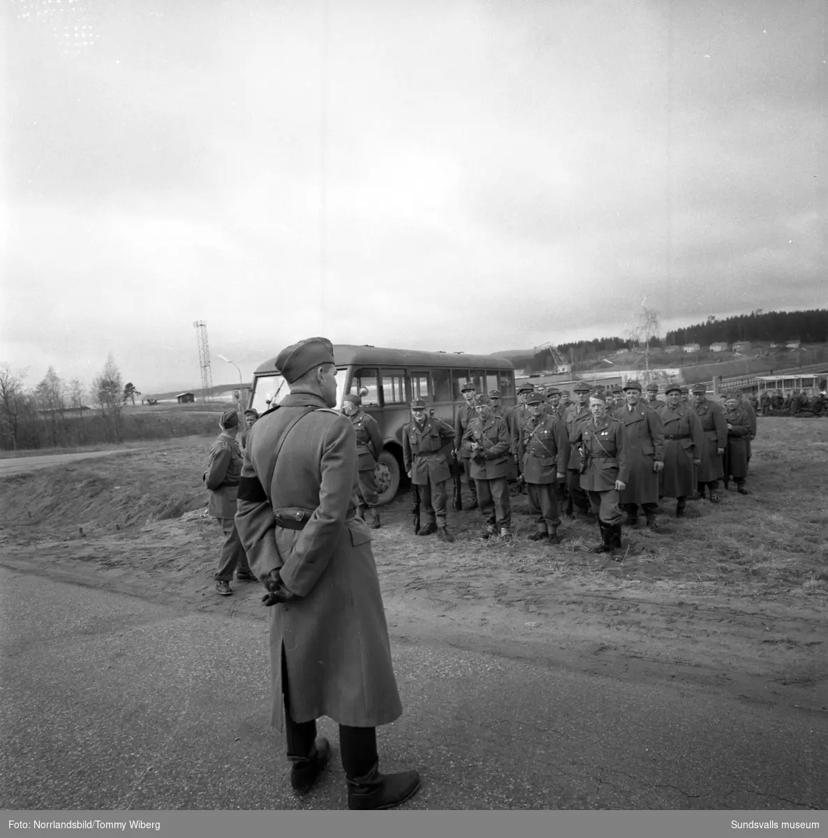 Militärövningar i Bergeforsen 1960.