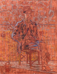 Manne Malm (svensk författare) [OLJEMÅLNING]