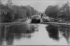 Parti från Borenshults slussar. Ingår i ett litet album med fotografier över Göta Kanal. Foto: Axel Sjöberg, Karlsborg.