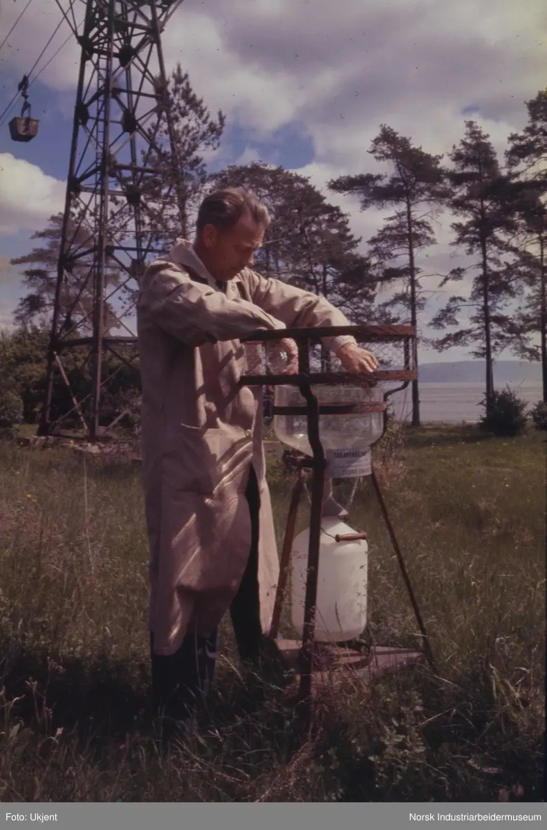 Støvsamling ute.