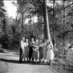 Garnisonssjukhuset Karlsborg, 1950-tal. Gökotta för personalen i sjukhusparken. Kortet finns ej på museet, utlånat av Mildred Stohlbin.