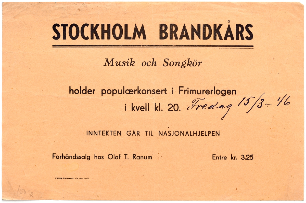 Konsertplakat.