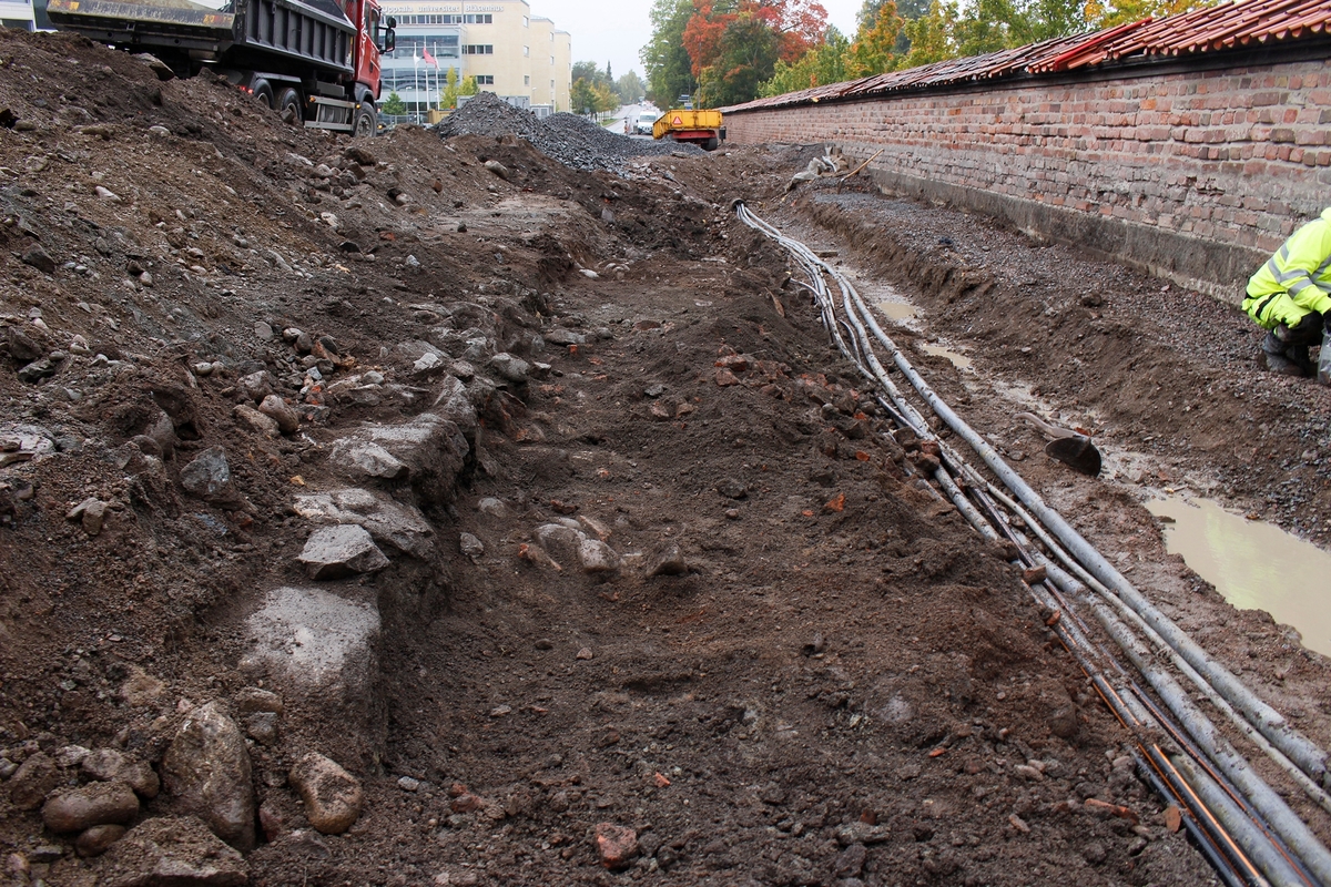 Arkeologisk schaktningsövervakning, markarbete på Norbyvägen, kvarteret Plantskolan, Uppsala 2016