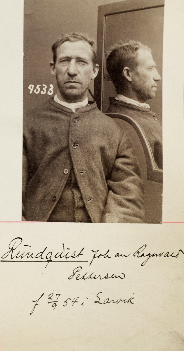 Johan Ragnvald Rundquist Pettersen -Justismuseet / DigitaltMuseum