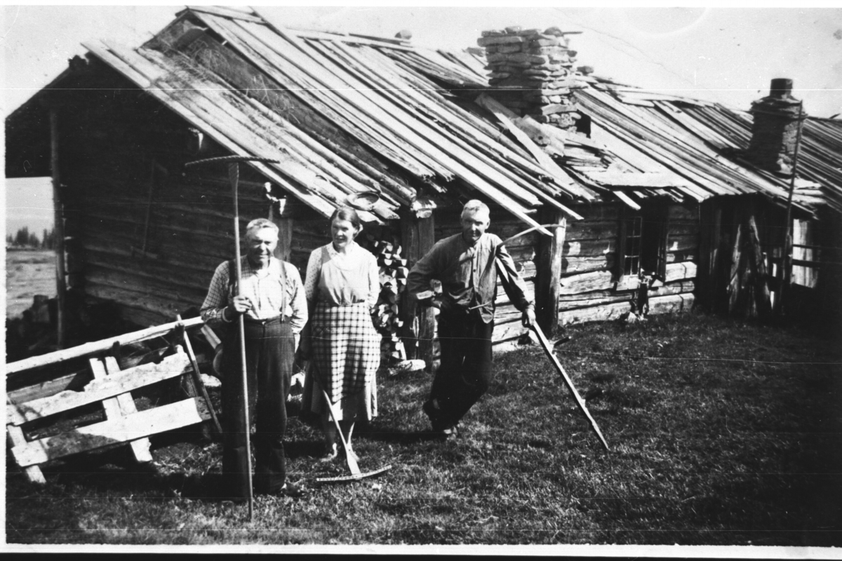 Gruppe på Jegleimsvollen.
frå v. Tor Jegleim,Birgit Jegleim og Eirik Jegleim.