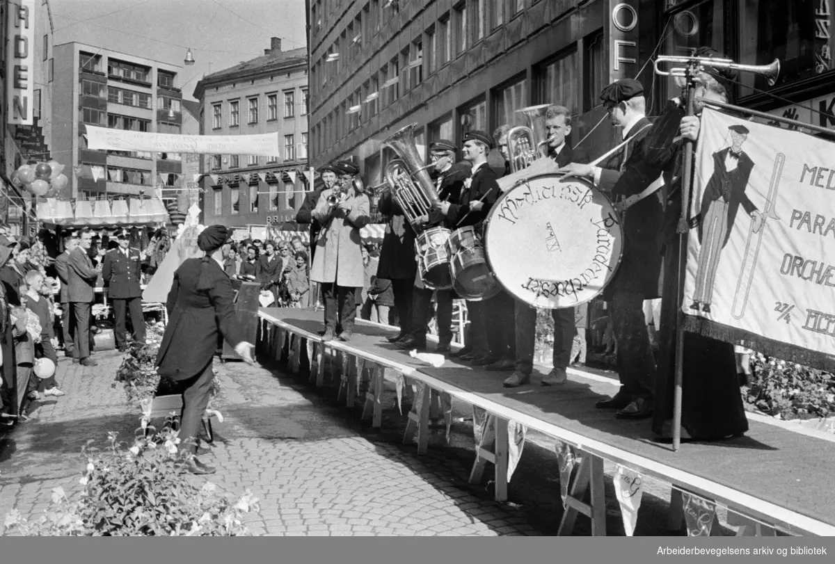 "Strøket". Lille Grensen. Gågate. Mai 1967