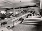 Skäktturbin med transportbana vid Hampberedningsverket i Visby, 1943.