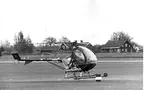 F6 Karlsborg. Flygdagen 1969. Helikopter 5 Huges 269, försvarets minsta helikopter. Maxfart 140 km/tim. Albumet är en del av en donation från Karl-Axel Hansson, Karlsborg. Förteckning över hela donationen finns i albumet samt som Word-dokument.