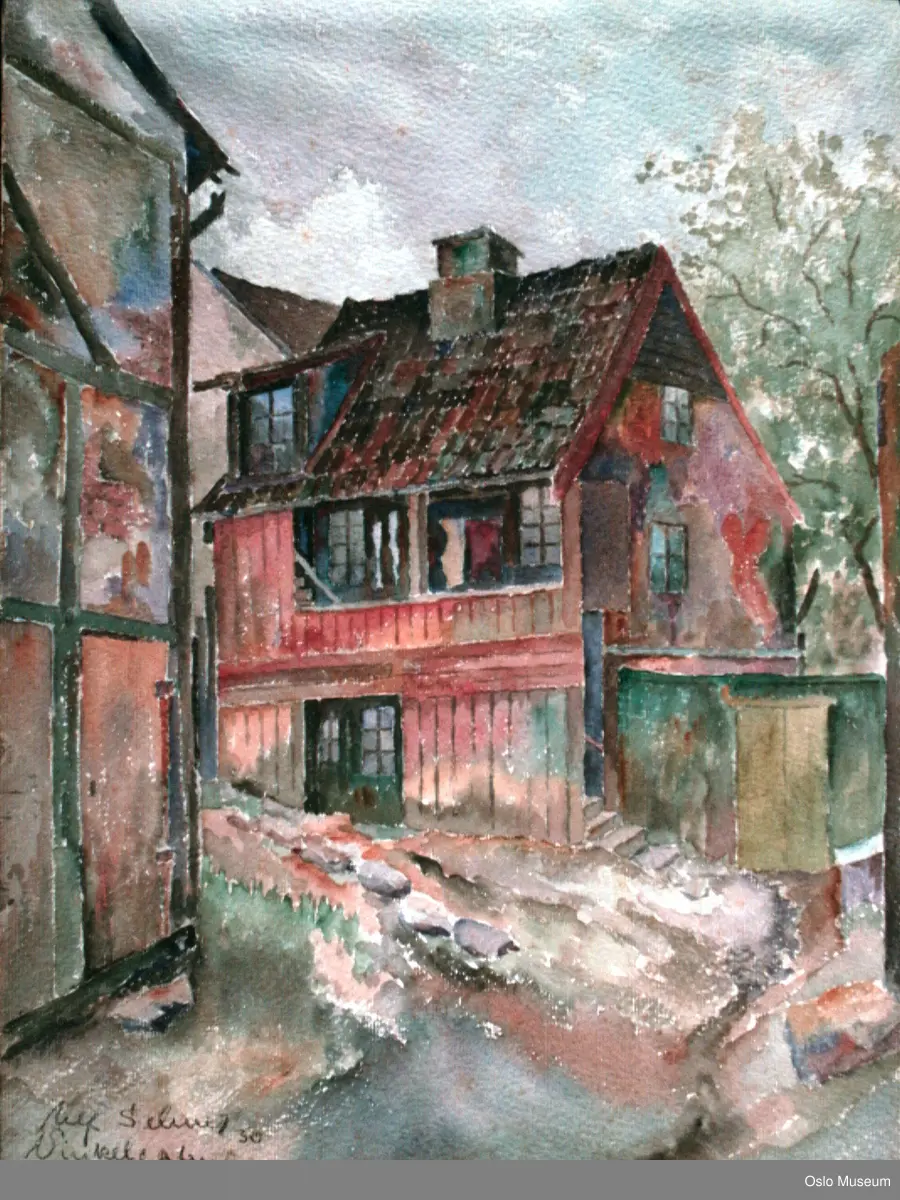 arkitektur, bindingsverk, arkvindu, plankegjerde