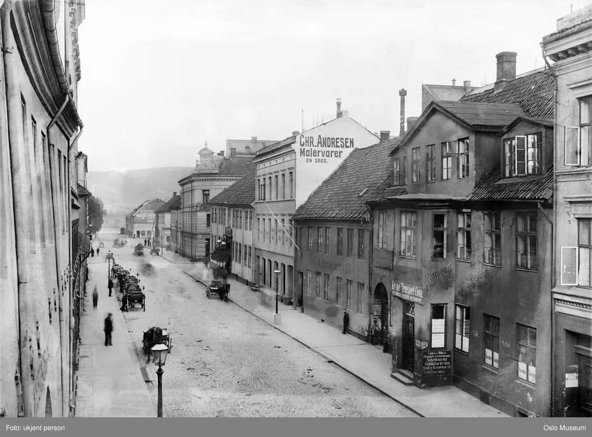 gateløp, bygårder, hestekjøretøyer