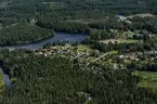 Flygfoto över Kvillsfors i Vetlanda kommun.