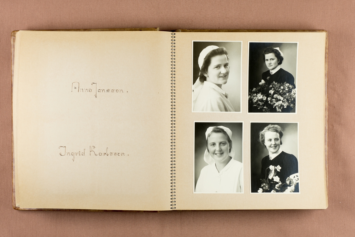 Fotoalbum från sjuksköterskeutbildningen i Örebro 1942-45