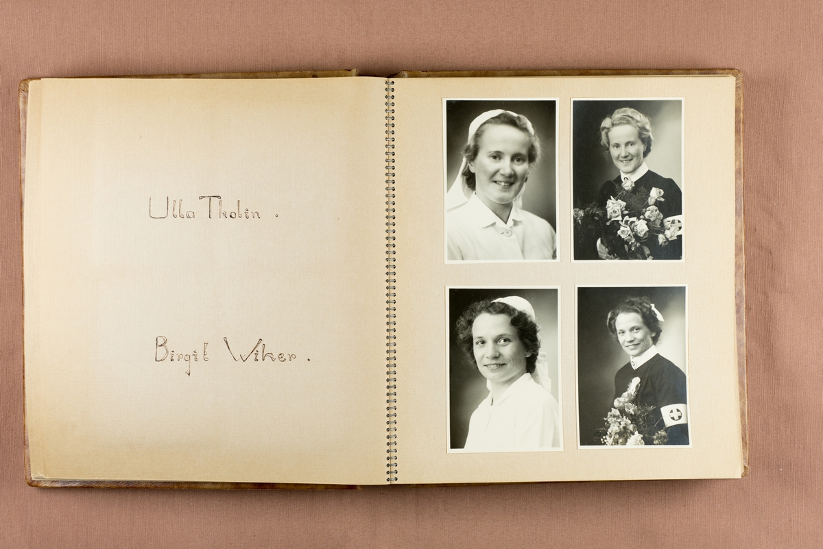 Fotoalbum från sjuksköterskeutbildningen i Örebro 1942-45