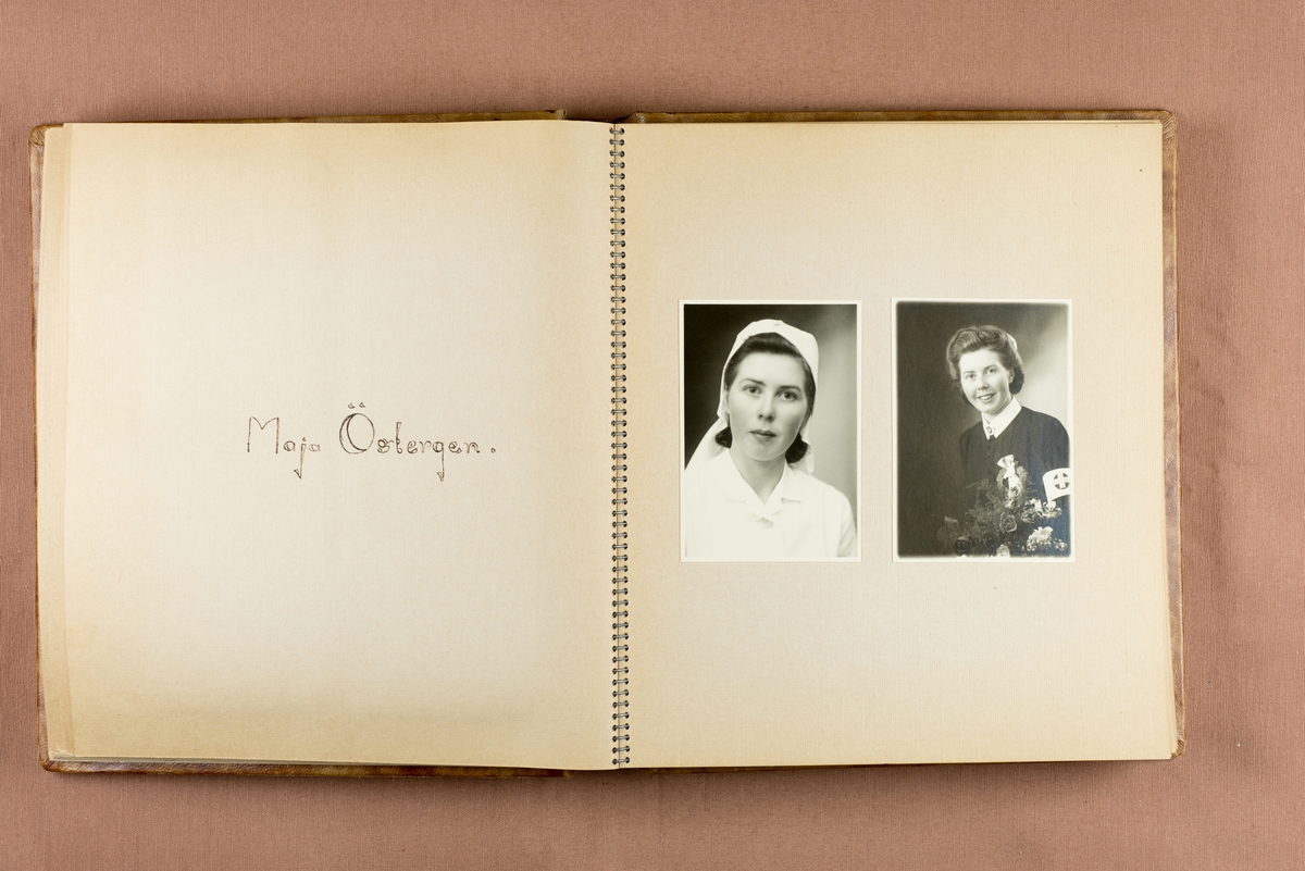 Fotoalbum från sjuksköterskeutbildningen i Örebro 1942-45