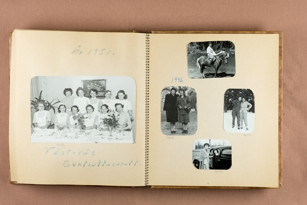 Fotoalbum från sjuksköterskeutbildningen i Örebro 1942-45