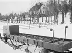 Vinterpackning och slädkärrförsök 1935