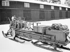 Vinterpackning och slädkärrförsök 1935