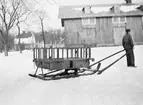 Vinterpackning och slädkärrförsök 1935