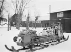Vinterpackning och slädkärrförsök 1935