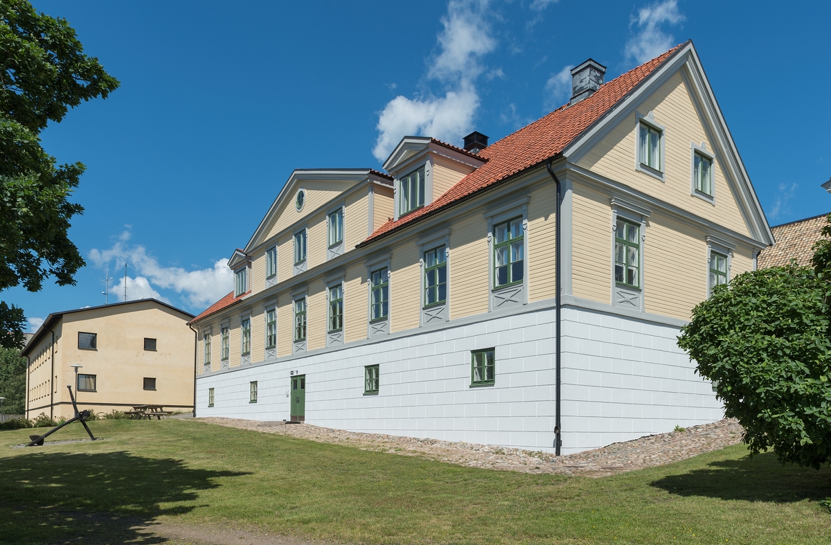 Fotodokumentation av byggnader på Marinbasen i Karlskrona.