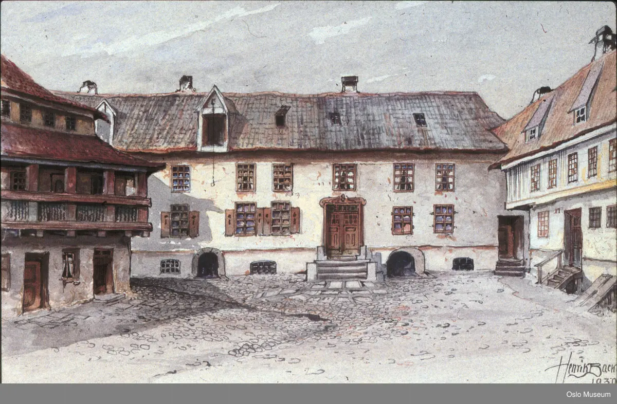 gårdsinteriør, arkitektur