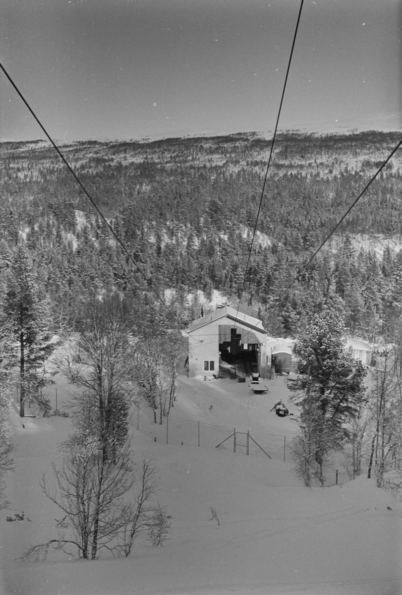 Taubanen til forsvarets radaranlegg på Hummelfjell ved Os i Østerdalen.