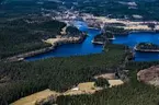 Flygfoto över Marieholm och Marieholms bruk i Gnosjö kommun.