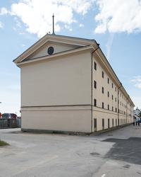 Miljö med byggnader i Karlskrona.