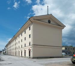 Miljö med byggnader i Karlskrona.