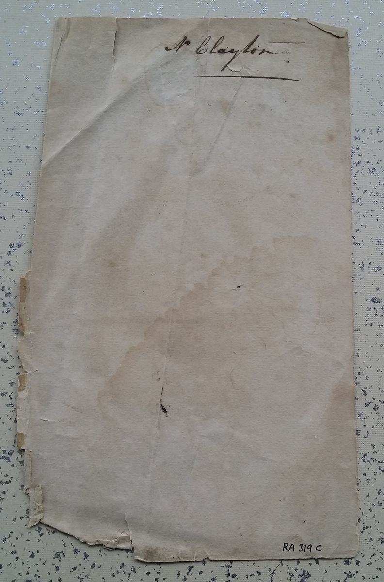 Kobberstikk, repro. Sir John Ross. Sign: Truly Yours John Rofs. Fillete kanter. Inne i RA.0319.B.