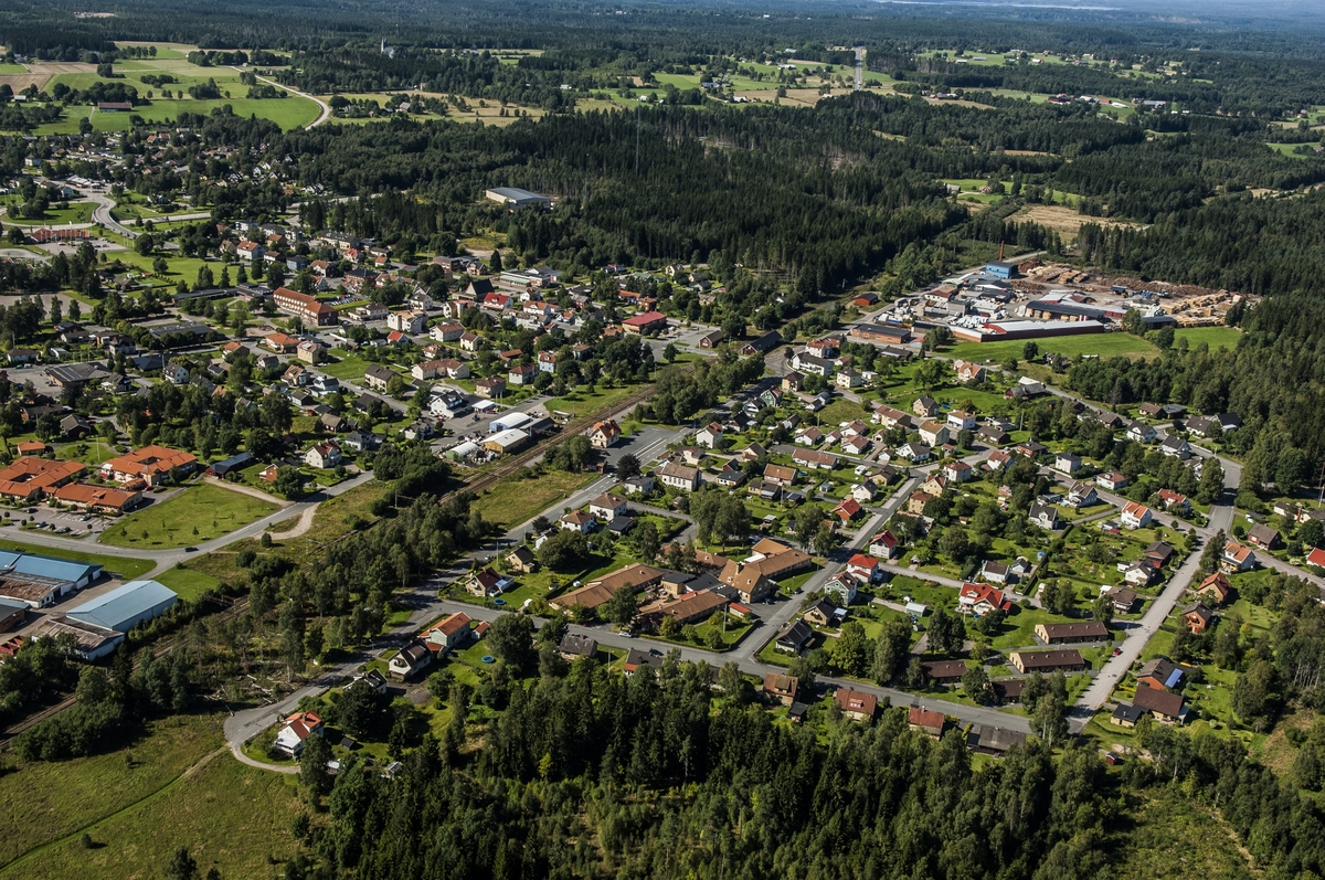 Flygfoto över Rydaholm i Värnamo kommun.