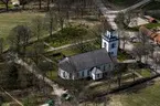 Flygfoto över Skirö kyrka i Vetlanda kommun.