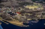 Flygfoto över Åminne bruk i Värnamo kommun.