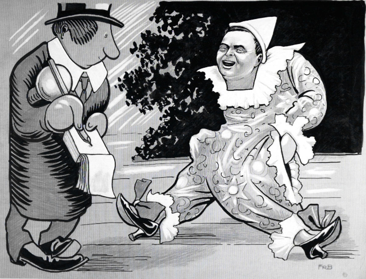 karikatur, mann, helfigur