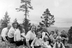 Leif Andersson, Ek, David K, med Bibi, fru Nyrén, Raimo, Dol